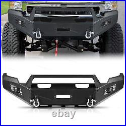 Steel Front Bumper Fit For 2007-2010 Chevrolet Silverado 2500 3500 HD withD-Rings