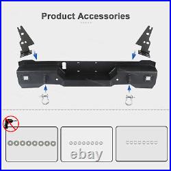 Steel Rear Bumper Fit For 2022-2024 Toyota Tundra withLED Lights & D-rings