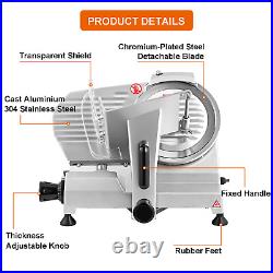TECSPACE Commercial Meat Slicer with 10/12 inch Carbon Steel Blade for Deli Meat