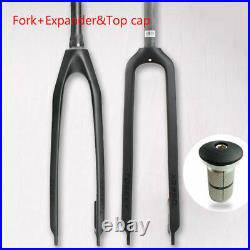 TOSEEK MTB Bike 1-1/8 Straight/Tapered Rigid Fork 26/27.5/29 Carbon Disc Fork