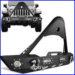 Textured Front Bumper Fit 2018-2022 JEEP WRANGLER JL Rock Crawler with Winch Plate