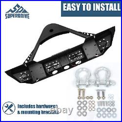 Textured Front Bumper Fit 2018-2022 JEEP WRANGLER JL Rock Crawler with Winch Plate
