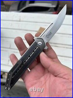 Titanium alloy carbon fiber bearing fast opening EDC knife S35VN blade material