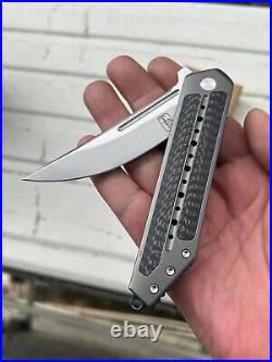 Titanium alloy carbon fiber bearing fast opening EDC knife S35VN blade material