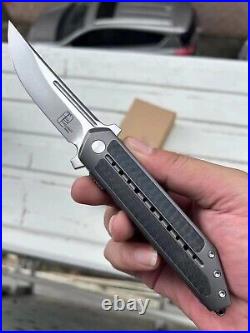 Titanium alloy carbon fiber bearing fast opening EDC knife S35VN blade material