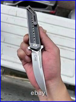 Titanium alloy carbon fiber bearing fast opening EDC knife S35VN blade material