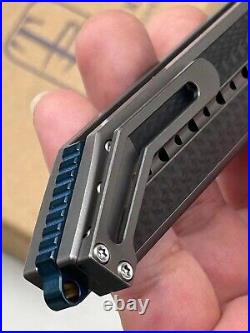 Titanium alloy carbon fiber bearing fast opening EDC knife S35VN blade material