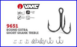 VMC X-short Round Bend(9651bn)treble Hook-pick Your Size-original Made In France