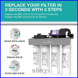 WP2-400GPD 8 Stage UV Alkaline pH+ Drinking Reverse Osmosis Water Filter System