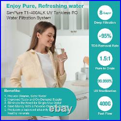 WP2-400GPD 8 Stage UV Alkaline pH+ Drinking Reverse Osmosis Water Filter System